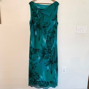 Donna Ricco Size 24 Blue Floor Length Dress